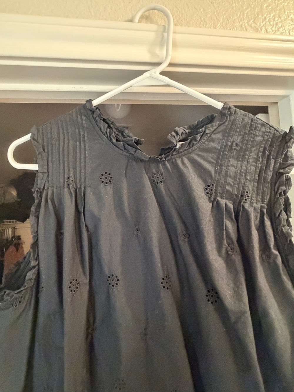Gap x Doen Black Eyelet Mini Dress - Picture 3 of 5